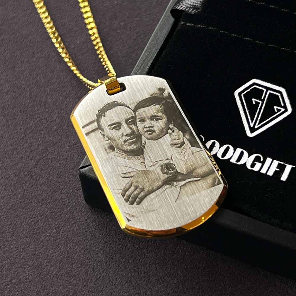 NZ Made Personalised Custom Photo & Text Dog Tag Necklace – Goodgift
